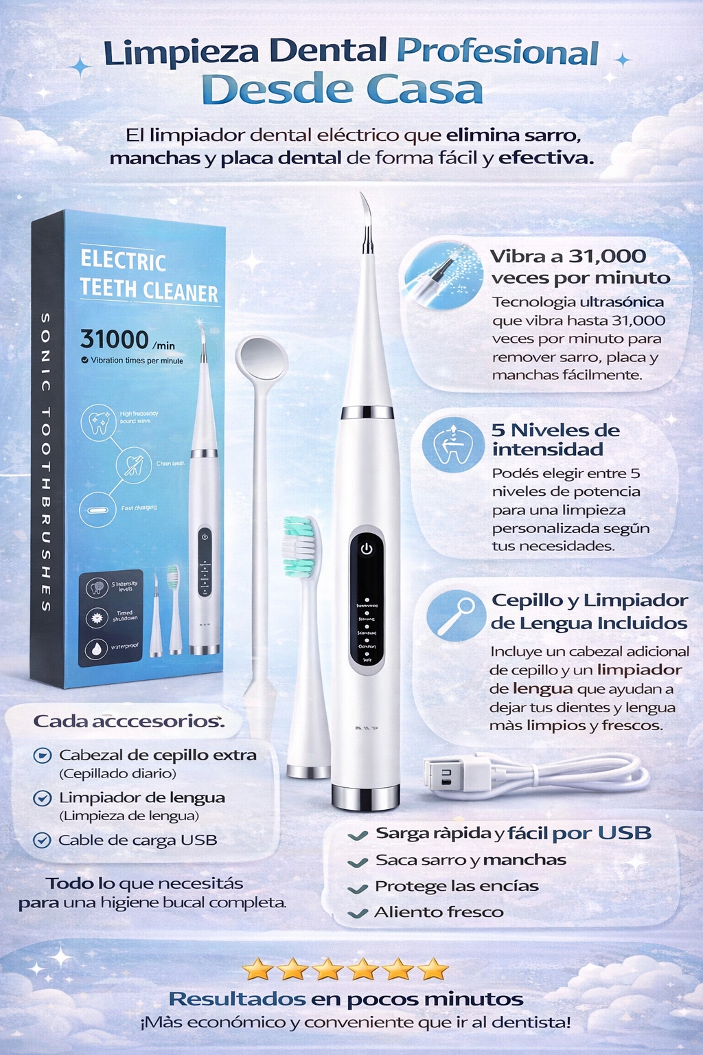 Limpiador Dental | Accesorios para limpieza profunda