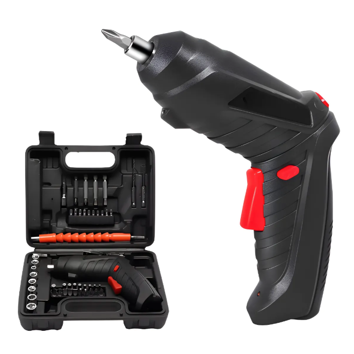 Taladro Destornillador Atornillador Eléctrico Recargable 45p Negro 5v