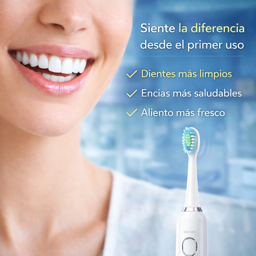 🪥 Cepillo Dental Eléctrico Sónico Recargable – Limpieza Profunda 31.000 Vibraciones/min