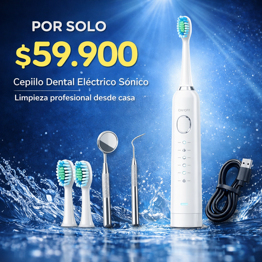🪥 Cepillo Dental Eléctrico Sónico Recargable – Limpieza Profunda 31.000 Vibraciones/min