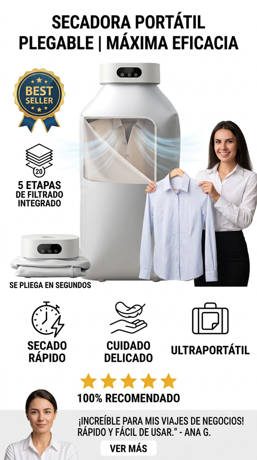 Secadora Portátil Plegable | Máxima eficacia