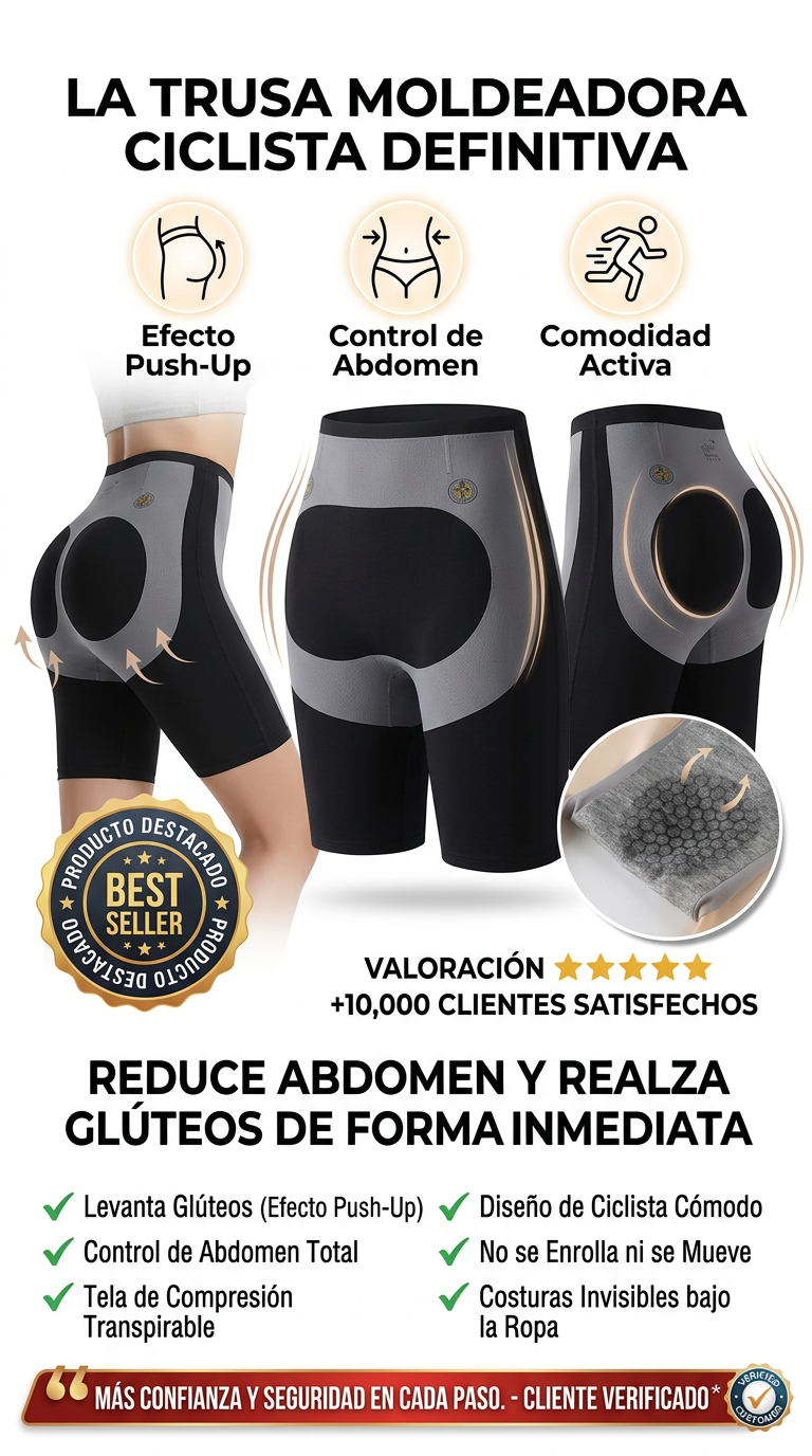 Ciclista Trusa Levanta Gluteos reduce Abdomen