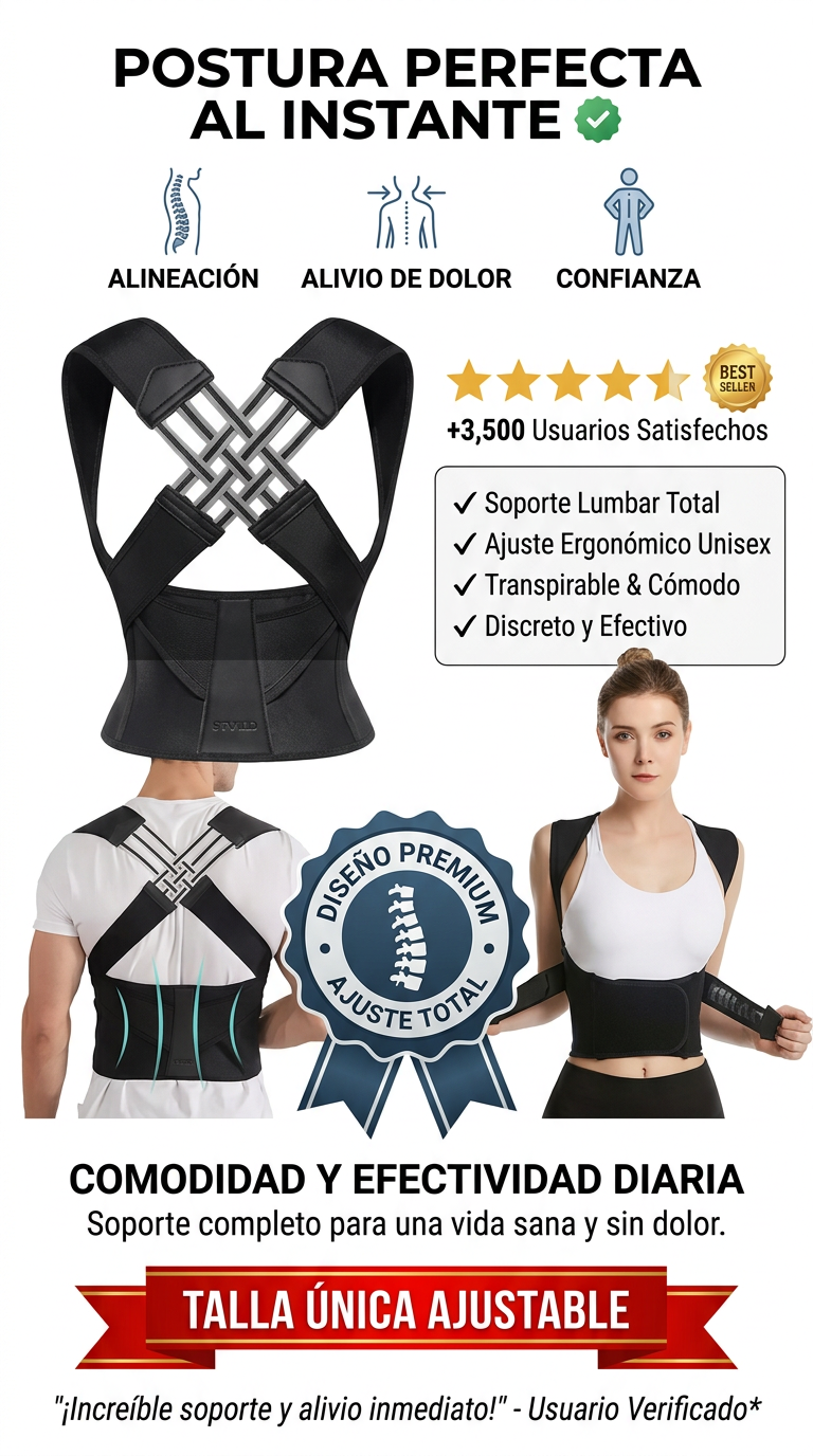 Chaleco Corrector De Postura Lumbar Unisex Ajustable