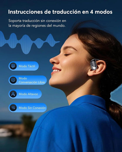 Audifonos de Traducción con IA en Tiempo Real: Compatibles 144 Idiomas